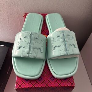 Tory Burch Aqua Slide Sandals